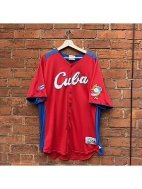 world baseball classic Cuba Ernesto Wong majestic jersey XL